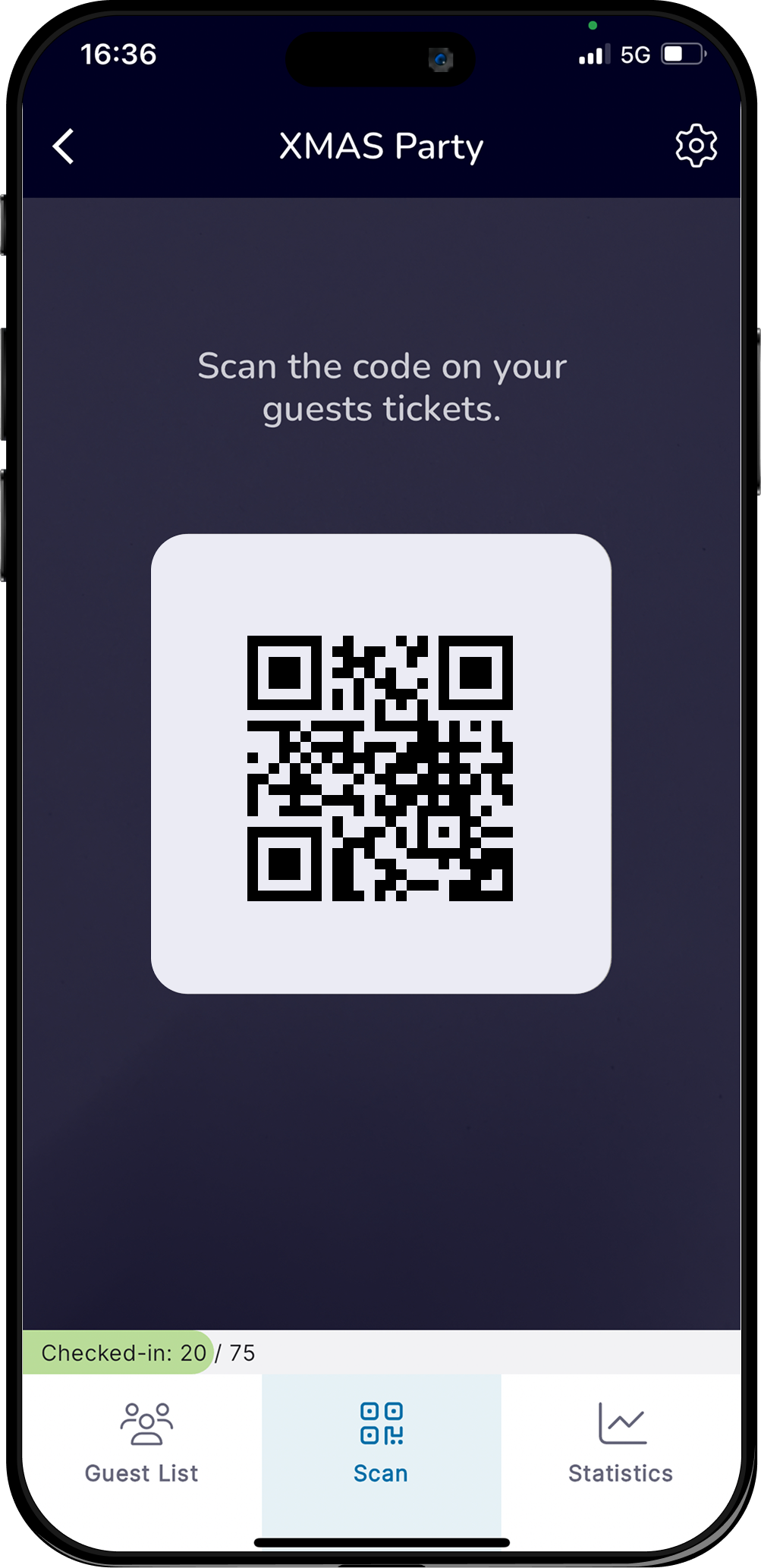 eyevip Check-in-App Screenshot