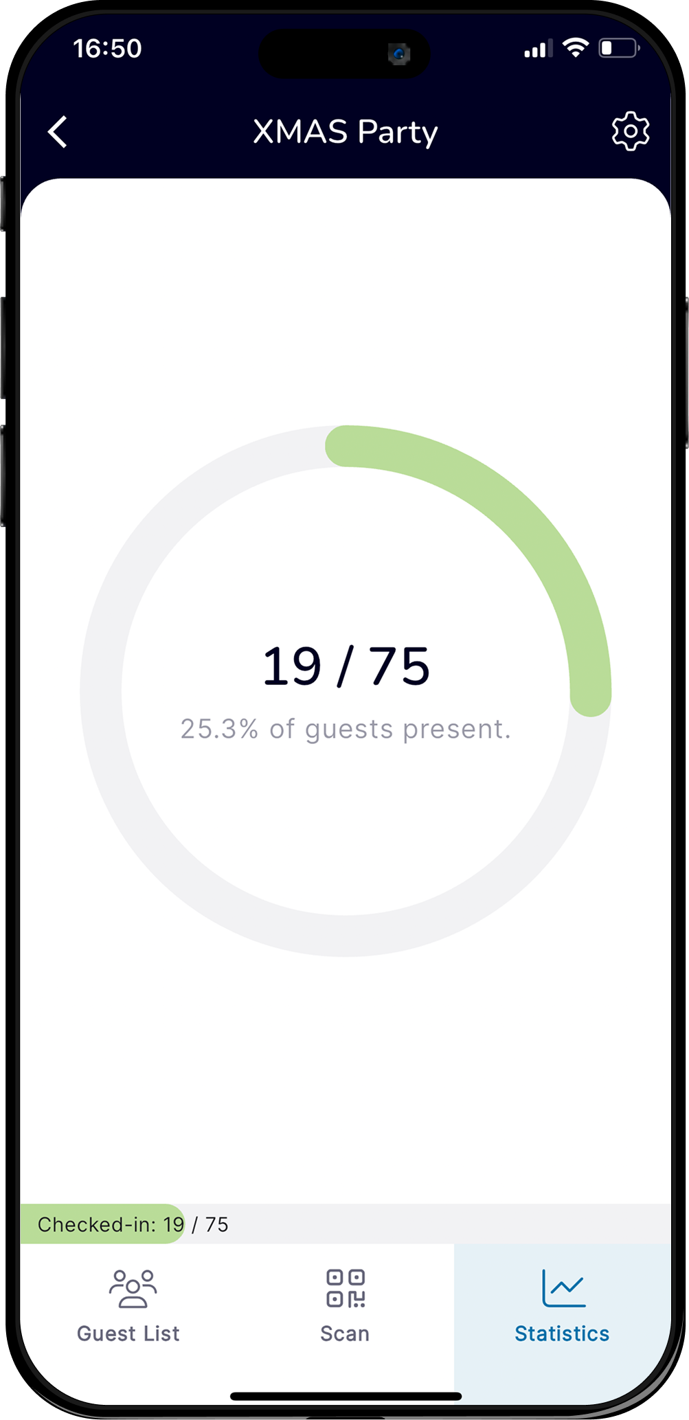 eyevip Check-in-App Screenshot